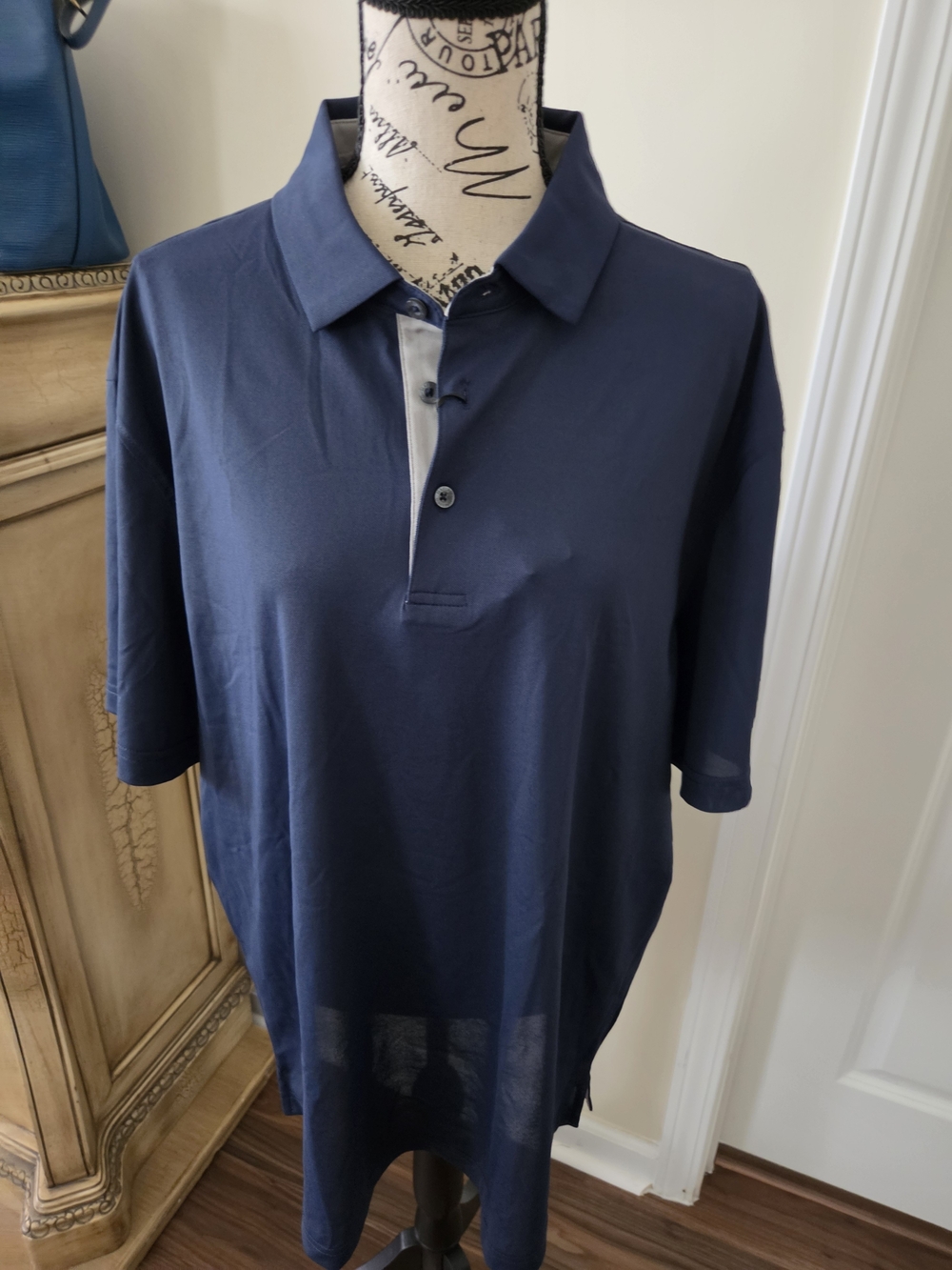 Men's Navy Polo Shirt - Classic Short Sleeve
